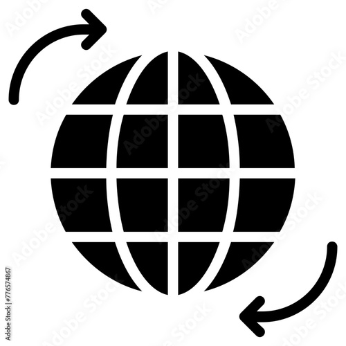 global network icon, simple vector design