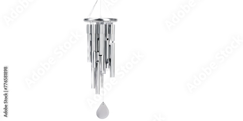 Silver metal wind chimes Transparent Background Images 
