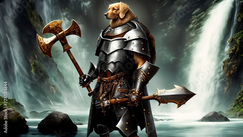 person with sword