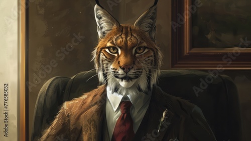 Dapper Tiger with Suit Artwork 