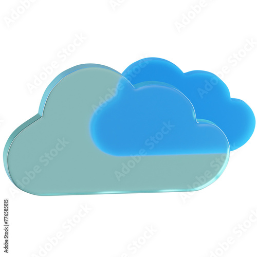 3D Icon Cloud Illustration
