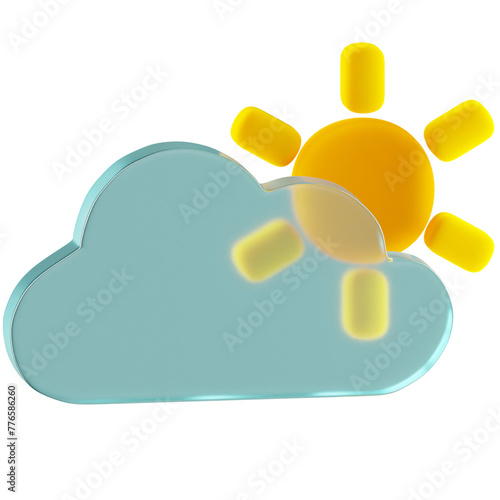 3D Icon Sun Illustration