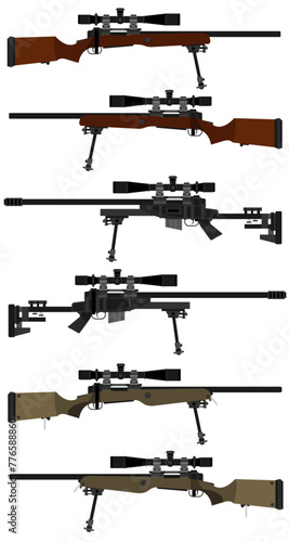 90s Brazilian Hunting Army Sniper Rifle - Ai Illustrator