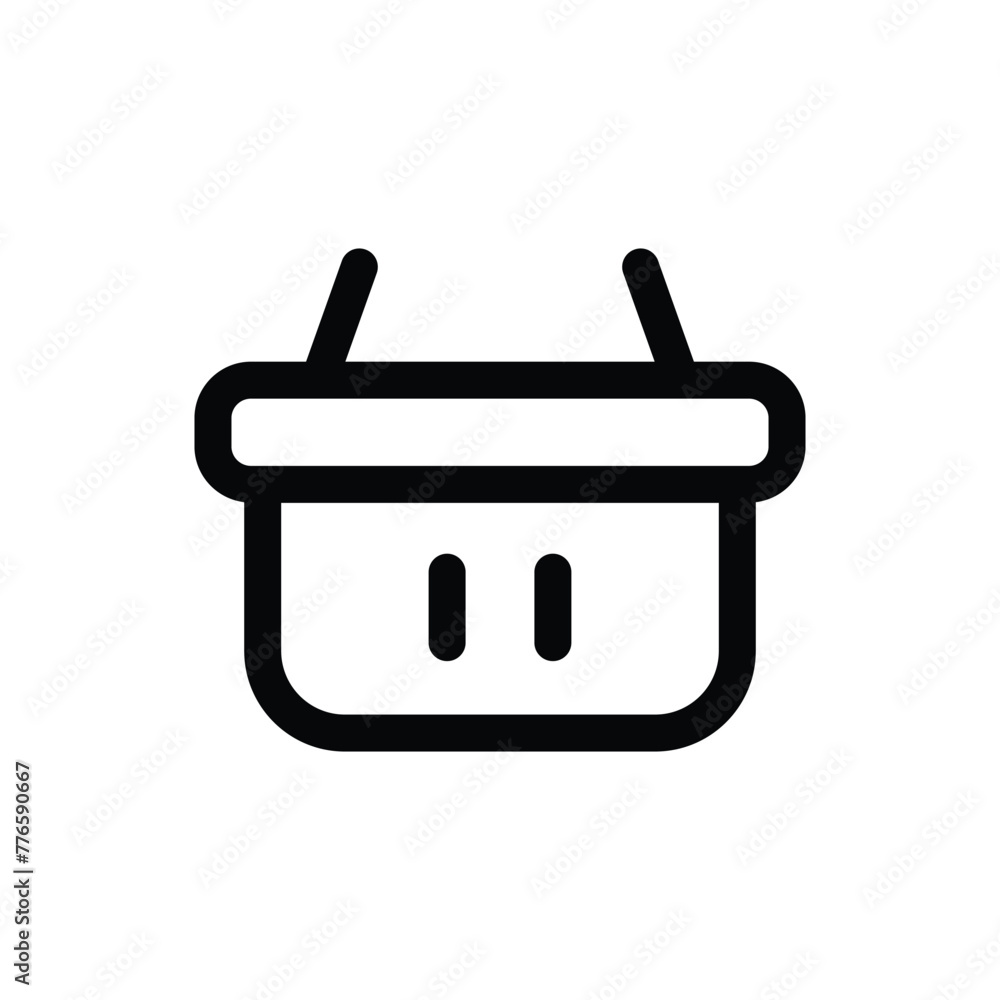 Simple Basket line icon isolated on a white background Simple Basket line icon isolated on a white background