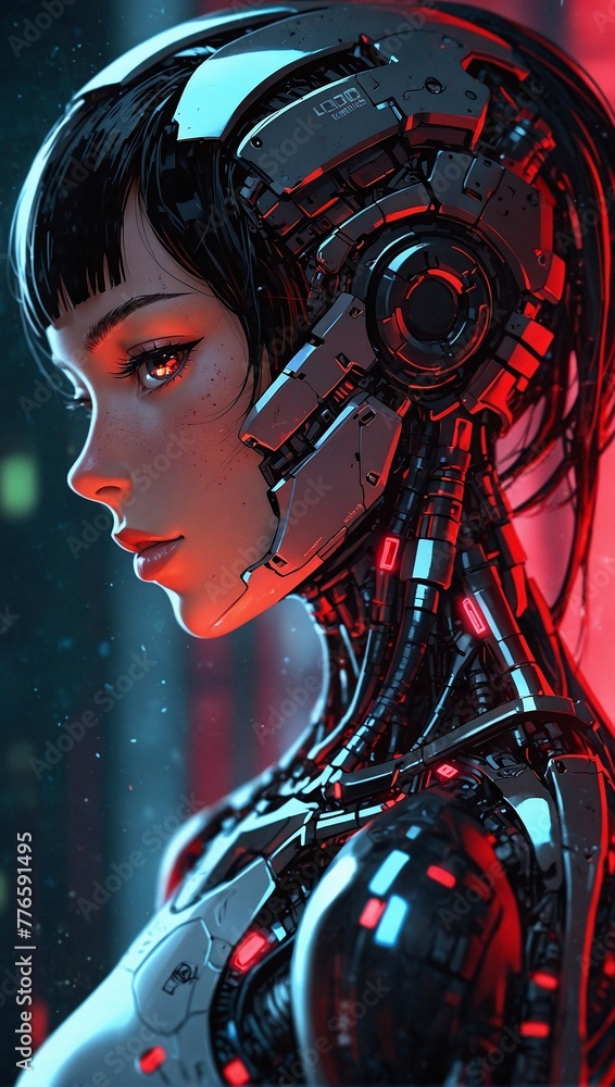 Obraz premium Digital Dialogues: AI in Human Communication. AI Generated 