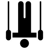 gymnast icon, simple vector design