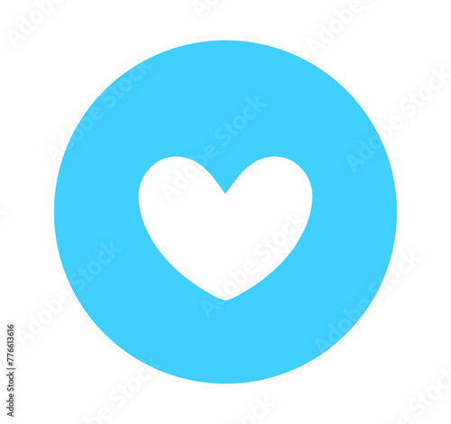 シンプルな水色のハートマークアイコン Free Download シンプルな水色のハートマークアイコン - GFXLoad