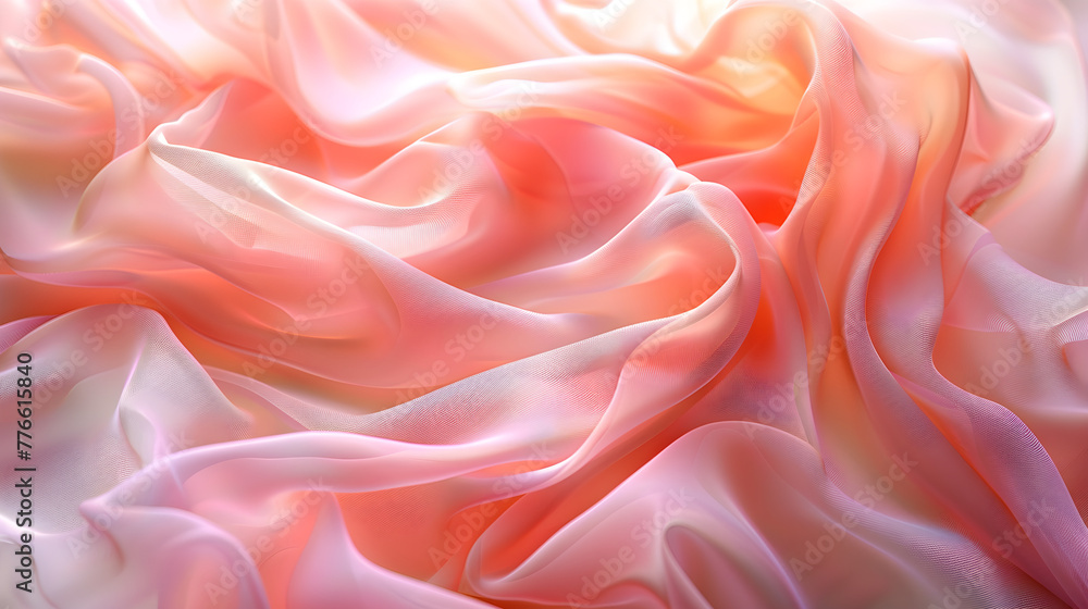 Fototapeta premium Light coral abstract background with delicate peach pink shade, suitable for design templates for mother's day, baby or child birthday, valentine, or other festive events.