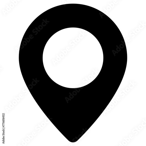 map pin icon, simple vector design