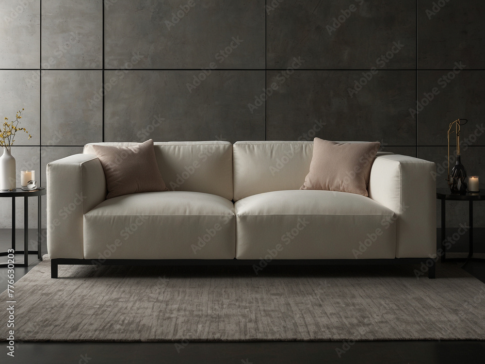 Fototapeta premium Contemporary Comfort, The Cubic Sofa for Modern Living Spaces