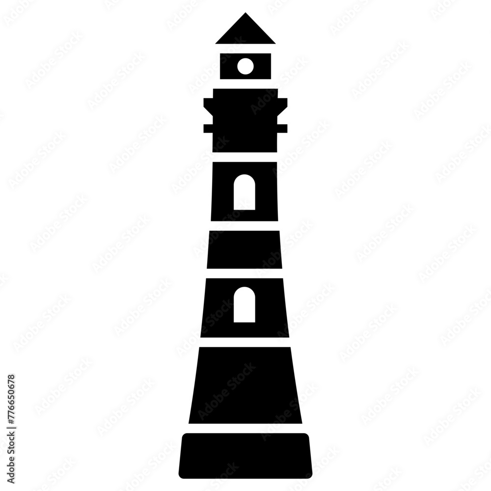 lighthouse icon, simple vector design