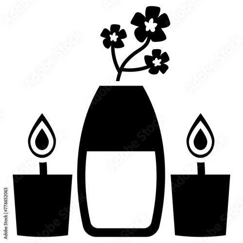 aromatherapy icon, simple vector design