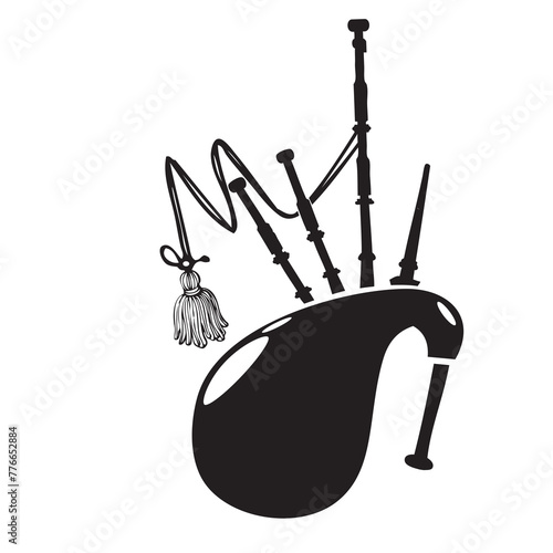 Folk musical instrument Bagpipe