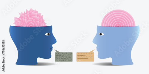 Vector illustration of psychological help and support services, psychologist and her patient having Counseling therapy.