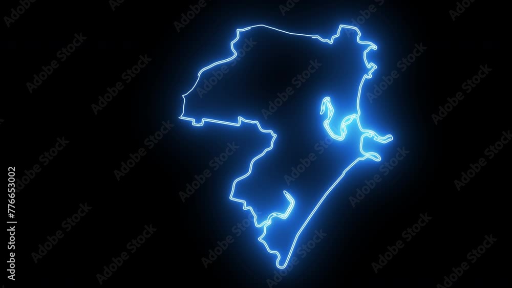 map of Coffs Harbor in australia with glowing neon effect map of Coffs Harbor in australia with glowing neon effect