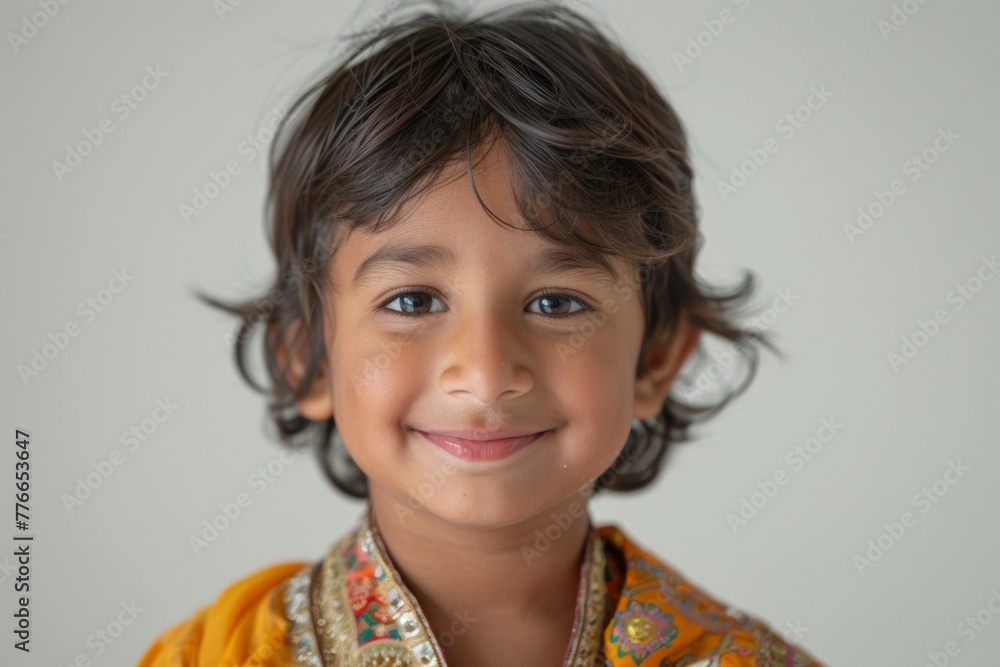 A young boy with brown hair and brown eyes is smiling A young boy with brown hair and brown eyes is smiling