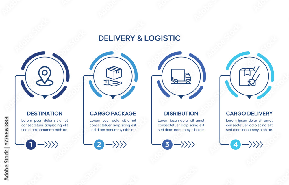 Fototapeta premium Delivery and Logistics Infographic Concepts