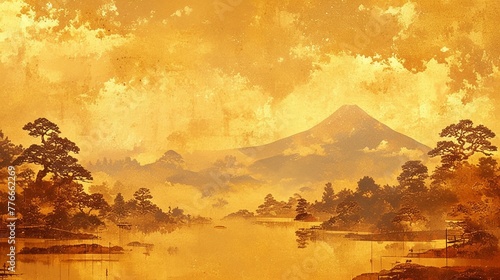 富士山の日本画4