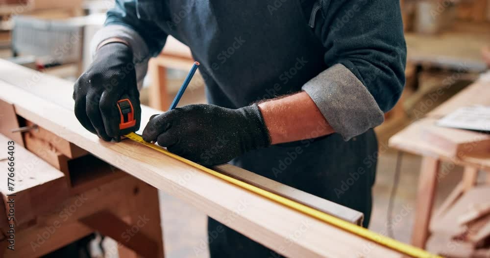 Workshop, wood and male carpenter for construction, project and woodwork with measurement. Lumber, equipment and material for build for contractor, repair and handyman for small furniture business Workshop, wood and male carpenter for construction, project and woodwork with measurement. Lumber, equipment and material for build for contractor, repair and handyman for small furniture business