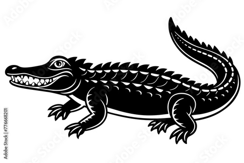 crocodile isolated on white background