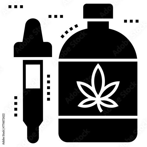 herbal medication icon, simple vector design