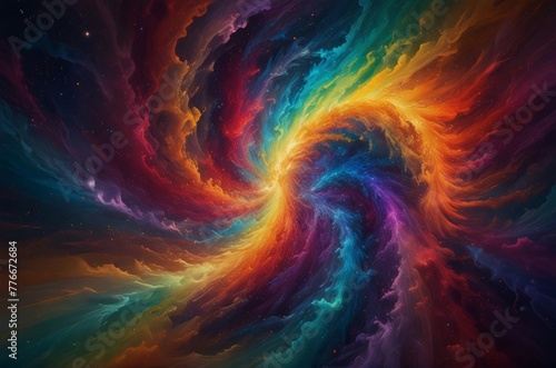 Mesmerizing vortex of colors swirling into infinity 