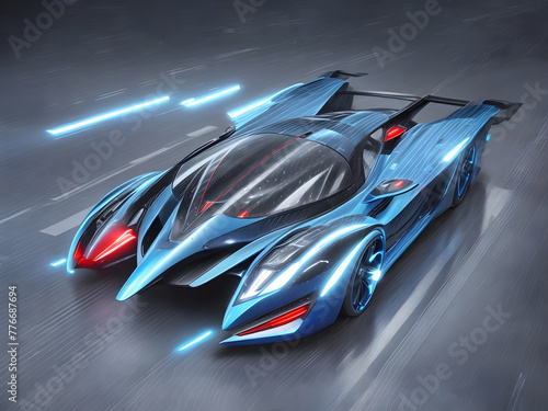 racing car in motion concept art © Missaka