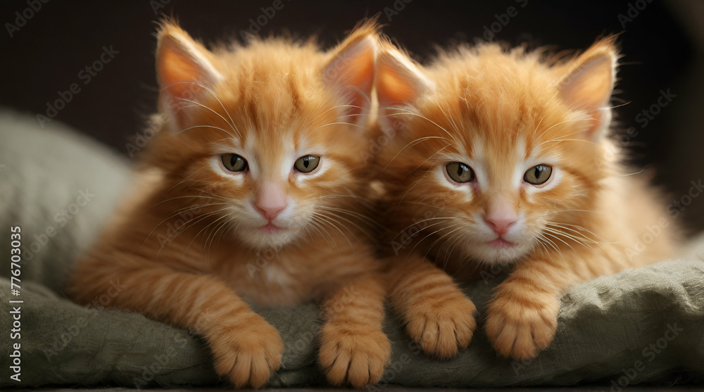 Ginger Kittens Embracing in Cozy Slumber Paws Intertwined - Comfort and Companionship.generative.ai Ginger Kittens Embracing in Cozy Slumber Paws Intertwined - Comfort and Companionship.generative.ai