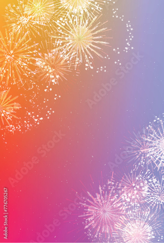 花火　夏祭り　風景　背景	