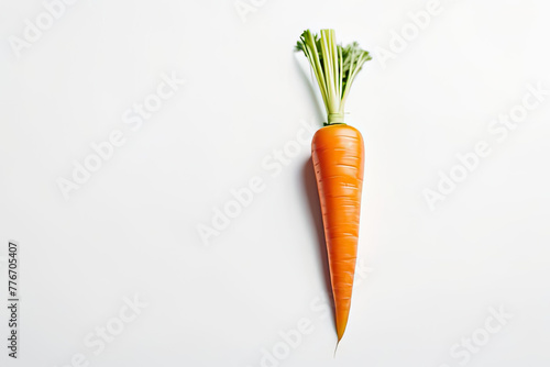 Fresh and Healthy Orange Carrot on a white background, Ai Generative