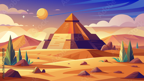 pyramid in the desert