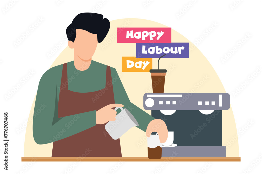 Labour Day Flat Illustration Design