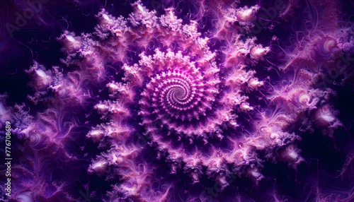 fractal images transitioning from royal purple to soft lilac