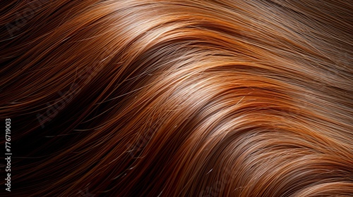A close-up view of long  straight hair highlighting the shine and healthy appearance  in quality  AI Generative