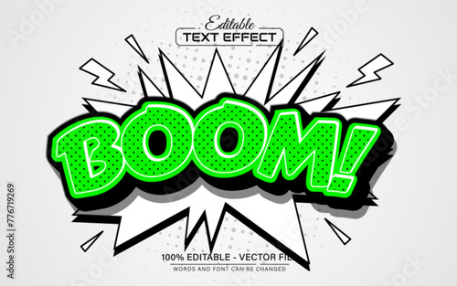 Boom comic style text effect editable