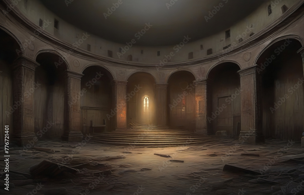 interior of a forsaken church