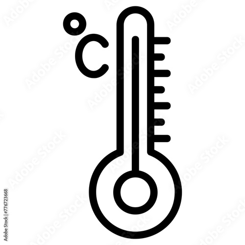 temperature icon, simple vector design