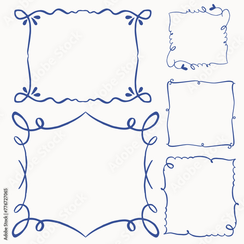 Blue Frame Outline Collection.eps