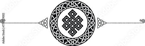 Elegant Celtic Symbols Header - Triquetras, Infinity Knot