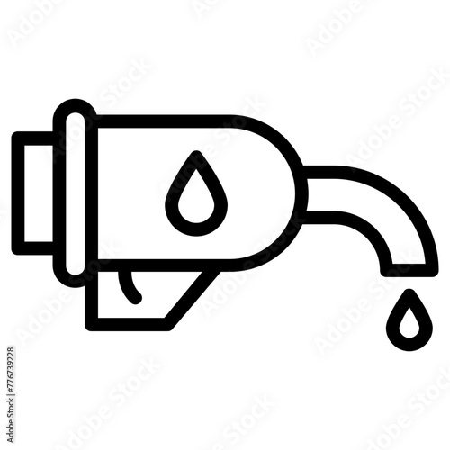 fuel nozzle icon, simple vector design