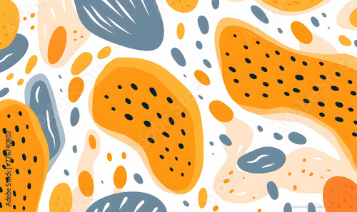 hand drawn flat design abstract doodle pattern