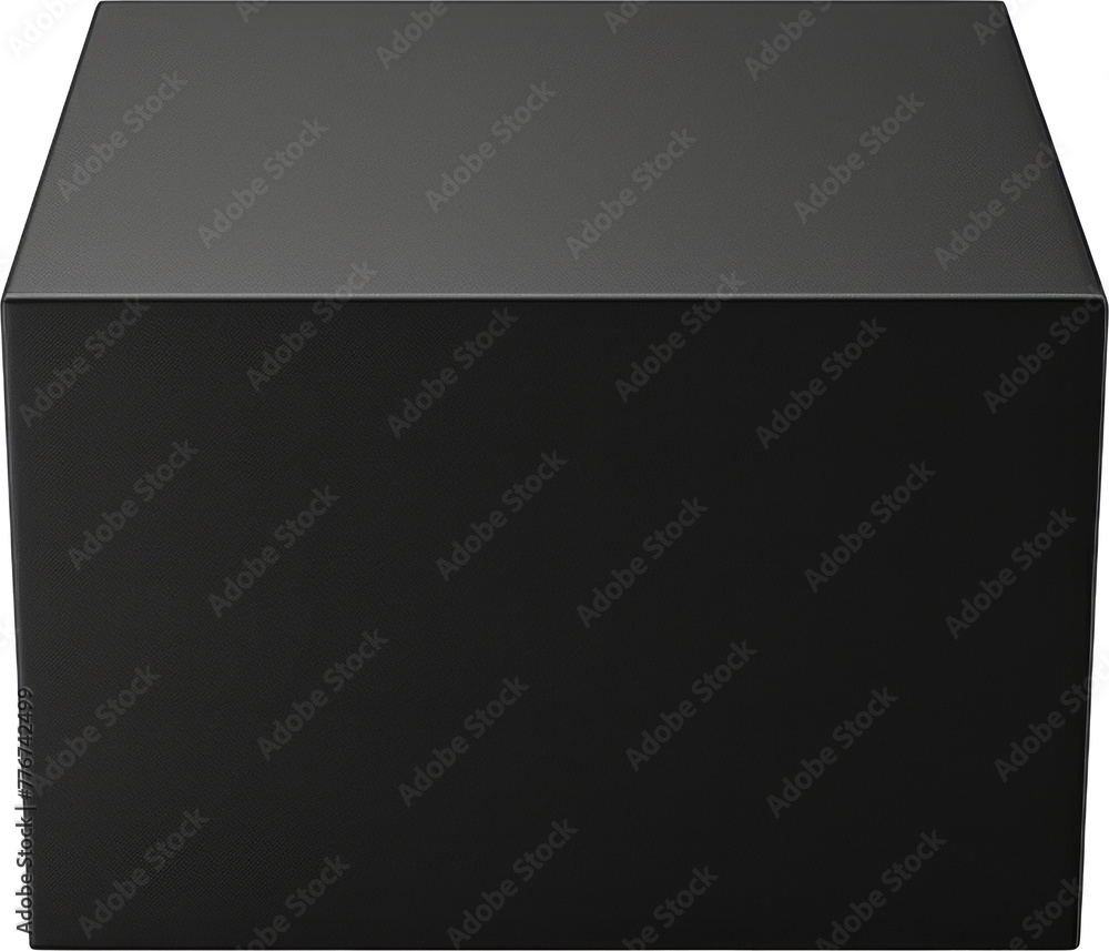 black box isolated on white or transparent background,transparency
