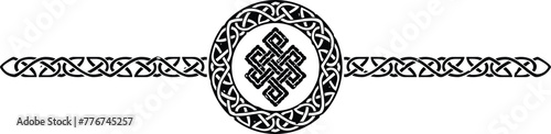 Ornate Celtic Pattern Circle Header with Infinity Knot