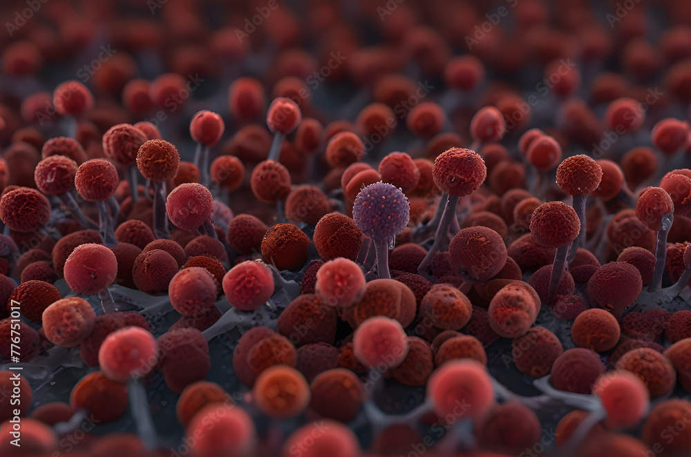 Obraz premium Pathogens in Human Blood, Understanding Disease Transmission