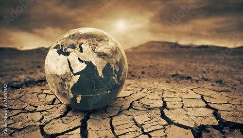 Global warming, earth, globe, ecosystem, geography, barren land, desert, concept, object, world, climate change, ,earth globe in desert, mother earth, background, wallpaper, HD