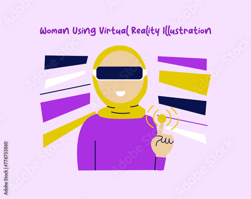Virtual Reality technology, learning, shopping and gaming. People collection of scenes in flat design. Cyberspace vector illustration for blogging, website, mobile app, promotional materials.