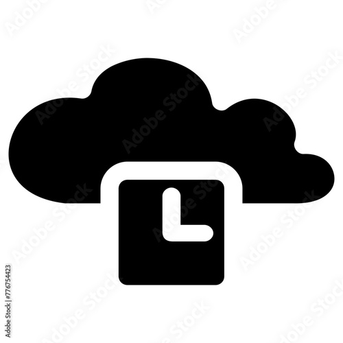 cloud computing icon, simple vector design