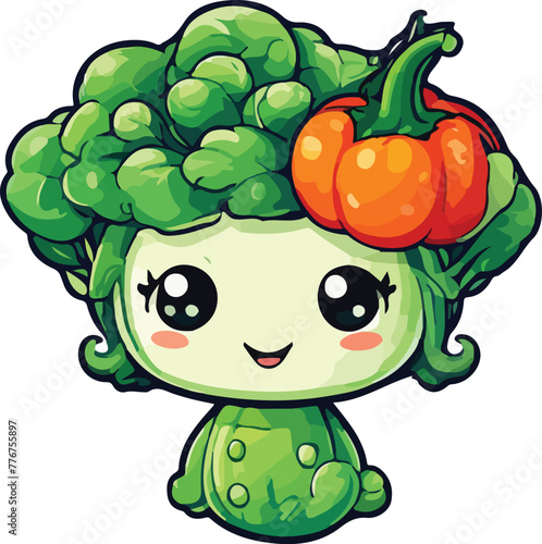 Colorful vegetables drawing art design vector illustration. Harvest Hues  Colorful Vegetable Art Design
