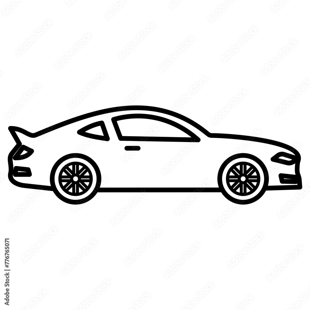 car icon, simple vector design