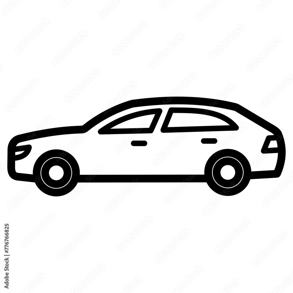 vehicle icon, simple vector design